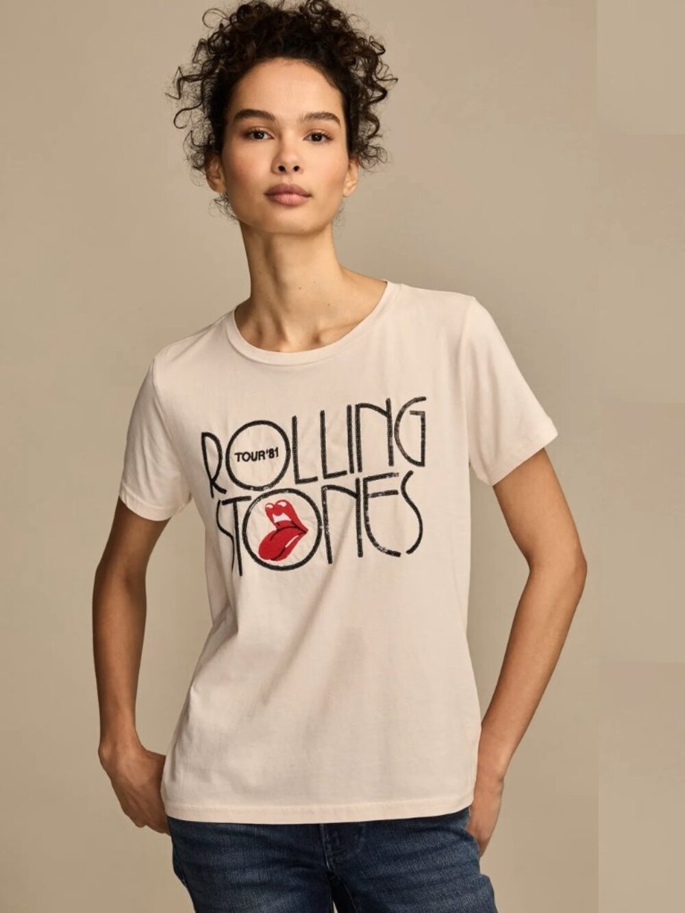 Lucky Brand Rolling Stones Tour 81 classic crew t-shirt